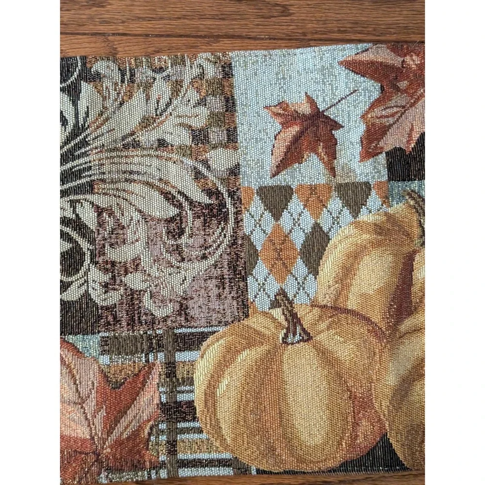 Vintage Table Runner Pumpkin Autumn‎ Thanksgiving 69 Inches Long 13 Inches Wide